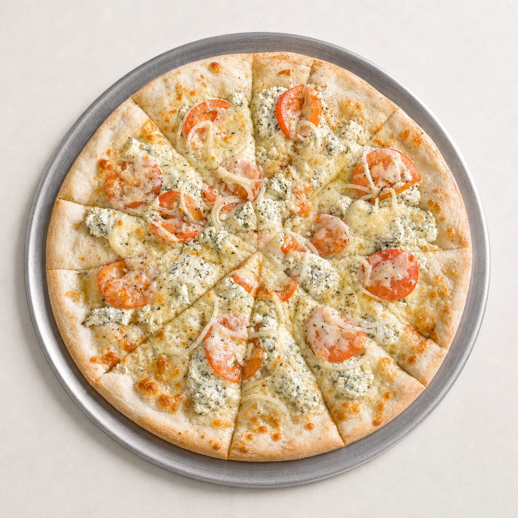(Med) White Pizza.