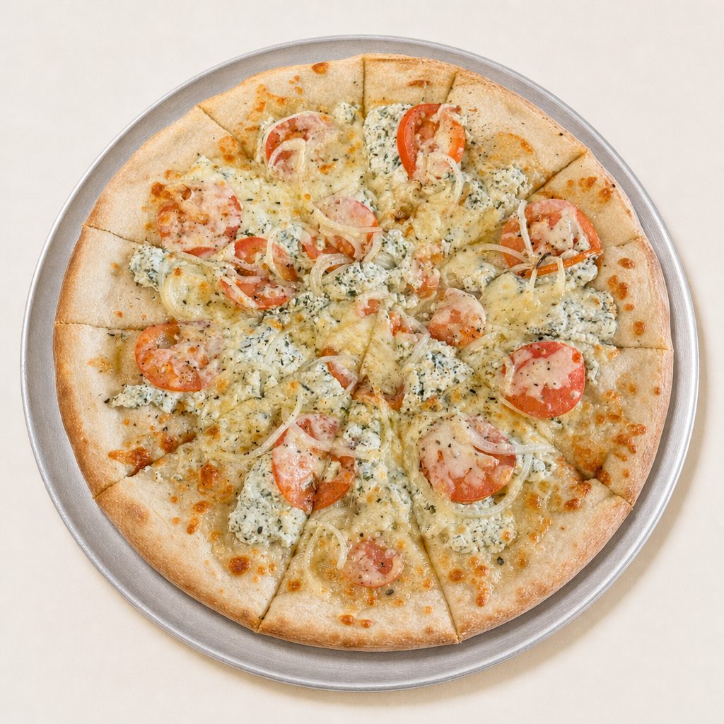 (Med) White Pizza.