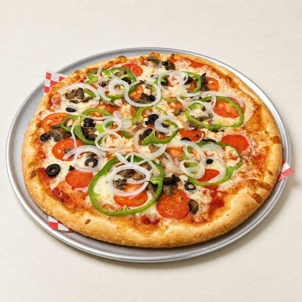 Veggie Supreme Pizza.