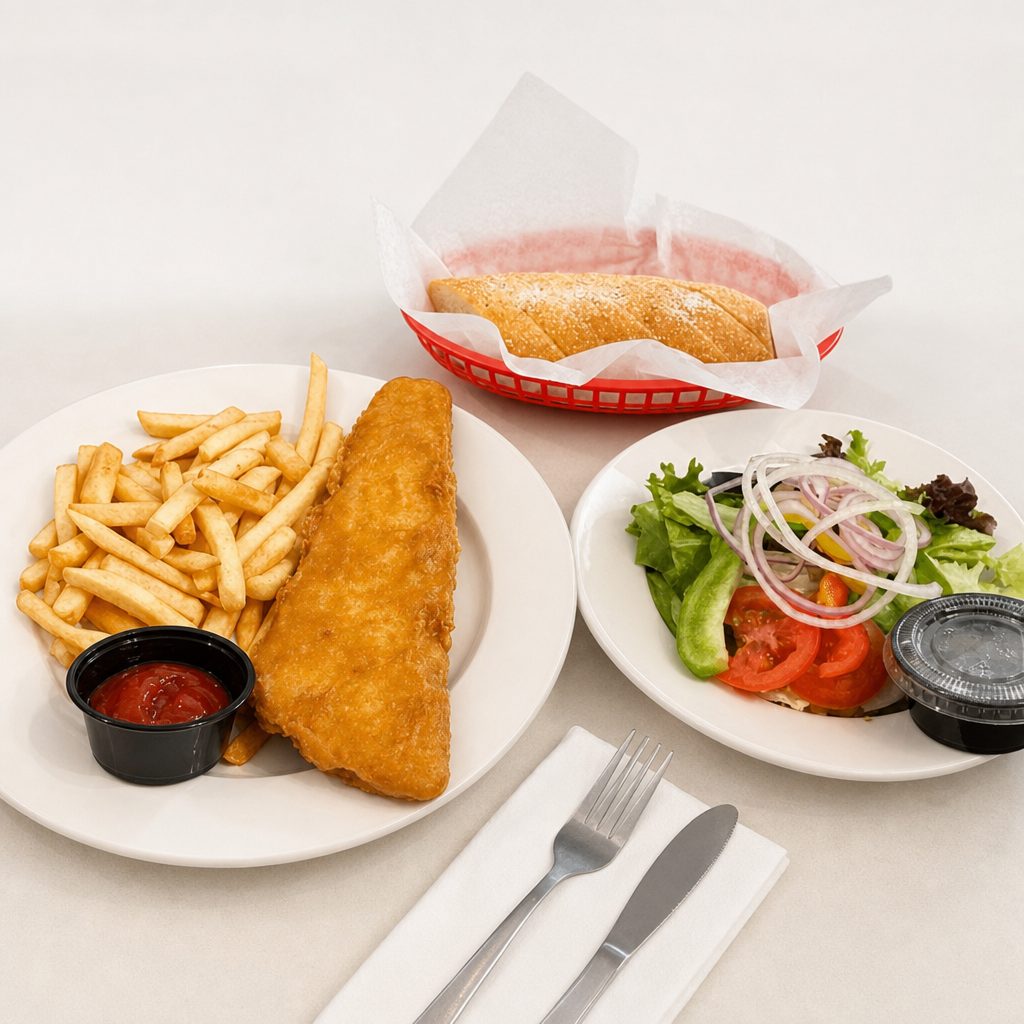 Fish Fillet Dinner w/ FF Or Spaghetti.