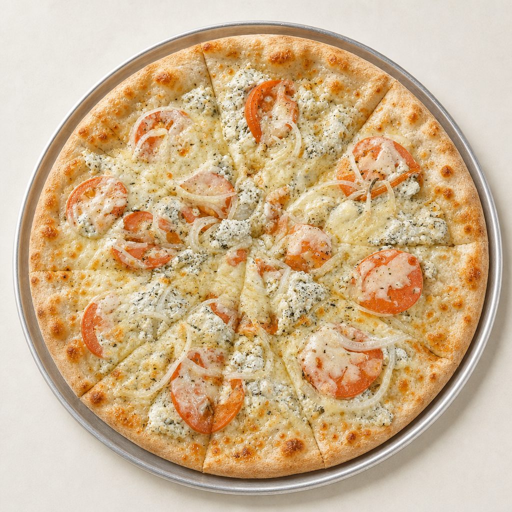 (Med) White Pizza.
