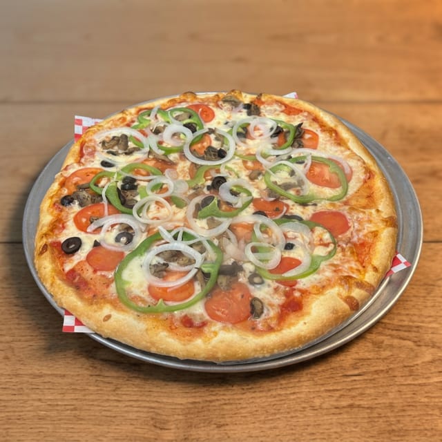 Veggie Supreme Pizza.