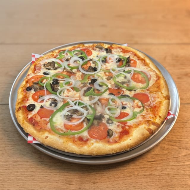 Veggie Supreme Pizza.