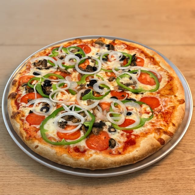 Veggie Supreme Pizza.